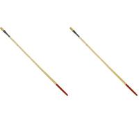 Amig - Pennello piatto realizzato in PVC e setola pura mod. 4210 | N. 10 | con puntale metallico nero con manico in legno verniciato | per folla di usi (Confezione da 2)