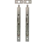 Amig - Perno da Incasso | Adatto per Porte di Passaggio in Legno | Chiusura Automatica Verticale | Sicurezza per Bagno, Camera da Letto, Ufficio | Acciaio | 200 x 17 mm (Confezione da 2)