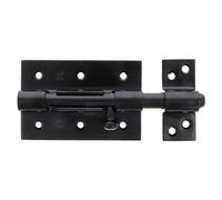 Amig - Perno di sovrapposizione - 85 x 67 mm - Adatto per porte di passaggio in legno - Foro portacandele ø 8 mm - Chiusura per bagno, camera da letto o ufficio - Chiusura di sicurezza - Acciaio nero