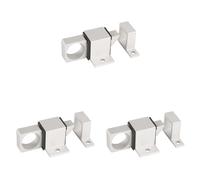 Amig - Perno di sovrapposizione per finestre Mod.960 - Chiusura a bullone adatta per chiusura orizzontale o verticale - in alluminio con finitura argento - 22 x 40 mm - Include tirafondi