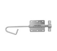 Amig - Perno di sovrapposizione per porte | Chiusura di sicurezza per la tua casa | Chiusura resistente per cancelli | Acciaio zincato | Colore: argento | 400 x Ø12 mm