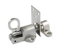 Amig - Perno di sovrapposizione per Windows Mod.950 - Chiavistello adatto per chiusura orizzontale o verticale - Zama con finitura nichel spazzolato - Dimensioni: 43 x 52 mm - Include viti a testa