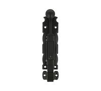 Amig - Perno di sovrapposizione | Serratura per porte e finestre | Chiusura resistente | Acciaio e Zamak | Colore: Nero | 150 x 35 mm | Viti non incluse