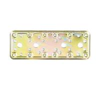 Amig - Piastra di unione perforata | 185 x 65 x 2,2 mm | Fissaggio di strutture in legno | Per giunti, giunzioni e riparazioni trave-pilastro | Acciaio bicromato