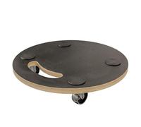 Amig - Piattaforma carico - Supporto rotante con ruote - Antiscivolo e resistente - Ø30 cm - Compensato - Nero