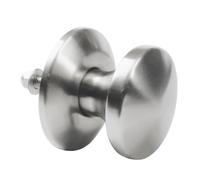 Amig - Pomello fisso per porte interne mod. 20 | ø80 x 70 mm | con bocchetta a rosetta | impugnatura ergonomica | per porte con spessore massimo di 70 mm | acciaio inossidabile 18/8 opaco