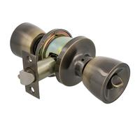 Amig - Pomello per porta in ingresso - Set di pomelli a tazza con sistema antitaglia- Ottone - Maniglia di ingresso 60/70 mm - Chiave e condanna - Per porte in legno - Maniglia per cantatura quadrata