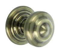 Amig - Pomello Porta | Base in Acciaio | Diametro Maniglia 70 mm | Include Vite e Dado di Fissaggio | Ideale per Porte d'Ingresso | Finitura: Pelle