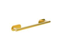 Amig - Portasciugamani adesivo da bagno Mod. Ea-1 | Supporto da parete per asciugamani Adesivo senza viti | 400 x Ø19 x 70 x 45 mm | Acciaio inossidabile | Oro opaco