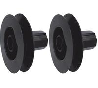 Amig - Puleggia a disco in nylon nero per cuscinetti ad asse per tende avvolgibili | Per nastri da 18 mm, tubi da 42 mm e tester in alluminio | diametro Ø120 mm (Confezione da 2)