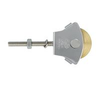 Amig - Puleggia a Vite in Acciaio Inox e Ottone | Rullo Stendibiancheria Silenzioso | Montaggio a Parete Facile | Uso Interno ed Esterno | Rullo 39mm, Argento, M6 x 50mm, Acciaio Inossidabile