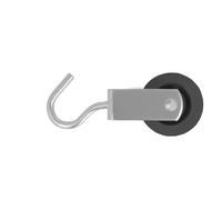Amig - Puleggia Con Gancio Mod. 601 | Con Ruota In Plastica Nera | Dimensioni 6 x 40 Mm | Acciaio | Zincato | Non Adatta Per Sollevamento