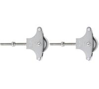 Amig - Puleggia con Roldana Metallica da 39 mm Mod.22 | M6 x 60 mm | Per Stendibiancheria | Acciaio inossidabile 18/8 | Con vite di serraggio e guide (Confezione da 2)