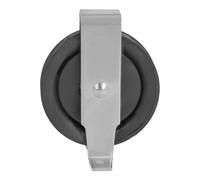 Amig - Puleggia Con Supporto In Metallo Mod. 701 | Con Ruota In Plastica Nera | Dimensioni 6 x 40 Mm | Acciaio | Zincato | Non Adatta Per Sollevamento