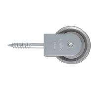 Amig - Puleggia in acciaio con rullo metallico per stendibiancheria ø 39 mm | Include vite tirafondo di fissaggio