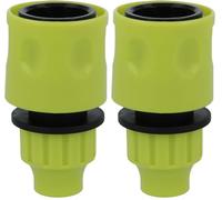 Amig - Raccordo Rapido | Ideale per Tubi Elicoidali o a Spirale | 3/8" | Sistema di Ancoraggio Rapido Clic | Plastica ABS | Verde Pistacchio (Confezione da 2)