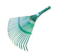Amig - Rastrello - Rastrello giardino 22 denti - Resistente e funzionale - 400 mm - Acciaio - Verde