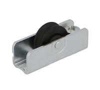 Amig - Rullo per finestra scorrevole - Set da 2 pezzi - Dimensioni 36 x 12 mm - Corpo metallico con vite e cuscinetto a sfere - Progettato per finestre scorrevoli - Acciaio zincato - Mod. COR13