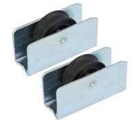 Amig - Rullo per finestra scorrevole - Set da 2 pezzi - Dimensioni 40 x 21 mm - Corpo metallico con vite e cuscinetto a sfere - Progettato per finestre scorrevoli - Acciaio zincato - Mod. COR17