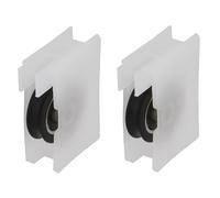 Amig - Rullo per finestra scorrevole - Set da 2 pezzi - Dimensioni 40 x 33 mm - Corpo in nylon con cuscinetti a sfere - Progettato per finestre scorrevoli - Colore bianco - Mod. COR04