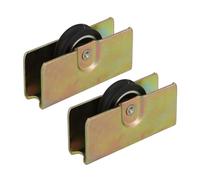 Amig - Rullo per finestra scorrevole - Set da 2 pezzi - Dimensioni 45 x 20 mm - Corpo metallico con cuscinetto a sfere - Progettato per finestre scorrevoli - Acciaio bicromatato - Mod. COR14
