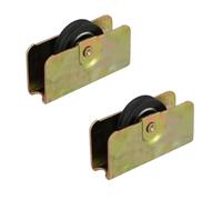 Amig - Rullo per finestra scorrevole - Set da 2 pezzi - Dimensioni 45 x 21 mm - Corpo metallico con cuscinetto a sfere - Progettato per finestre scorrevoli - Acciaio bicromatato - Mod. COR15