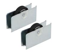 Amig - Rullo per finestra scorrevole - Set da 2 pezzi - Dimensioni 45 x 25 mm - Corpo metallico con cuscinetto a sfere - Progettato per finestre scorrevoli - Acciaio zincato - Mod. COR16