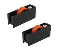 Amig - Rullo per finestra scorrevole - Set da 2 pezzi - Dimensioni 51 x 20 mm - Corpo in nylon con cuscinetti a sfere - Progettato per finestre scorrevoli - Colore nero - Mod. COR09