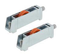 Amig - Rullo per finestra scorrevole - Set da 2 pezzi - Dimensioni 75 x 25 mm - Corpo metallico regolabile - Cuscinetto a sfere - Progettato per finestre scorrevoli - Acciaio zincato - Mod. COR27