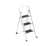 Amig Scala Pieghevole 3 Gradini Acciaio Bianca 106x72x46 cm