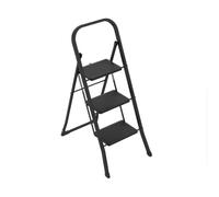 Amig Scala Pieghevole 3 Gradini Acciaio Nera 106x72x46 cm