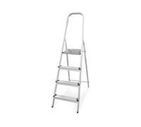 Amig - Scaletta pieghevole a 4 gradini | Alluminio | Misura Piccoli Passi: 28x8 cm - Misura gradino grande: 25x25x28 cm | Uso domestico | Carico massimo 150 kg