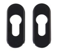 Amig - Scudo di sicurezza con corpo in acciaio per serrature Mod. 3700 | 70 x 29 mm | Per porte metalliche | con guarnizione in alluminio | finitura nera