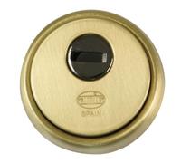 Amig - Scudo rotondo di sicurezza per serrature mod. 40 | Ø 65 mm | Con piastra antitrappo e dadi antifurto | Anello esterno massiccio | Ottone finitura opaca