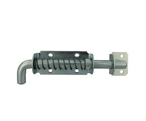 Amig - Serratura a molla per porte | Serratura di sicurezza per la tua casa | Fermo resistente per cancelli | Acciaio zincato | Colore: argento | 170 x 40 mm