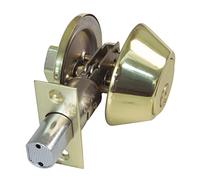 Amig - Serratura a rosetta con chiave esterna e chiave a brugola modello 1550 | Diametro 65 mm | Spessore massimo della porta: 45 mm | Spillo di sicurezza contro la segatura | Acciaio Ottone