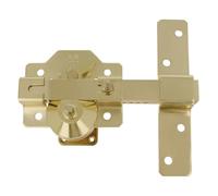 Amig - Serratura da applicare | 105 x 170 mm | D'oro | Cilindro di Sicurezza e Chiusura di Apertura da 50 mm | Resistente all'estrazione, allo strappo e alla rottura | Ideale per porte d'ingresso