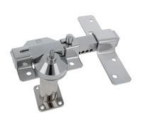Amig - Serratura da sovrapposizione per porte con cilindro di sicurezza e chiavistello di apertura | Acciaio | Colore argento | Cilindro 70 mm | Include 5 chiavi a maglia | 105 x 170 mm