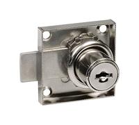 Amig - Serratura per cassetti e porte di mobili Mod.1A1 + 2 chiavi Mod.371 | Per cassetti e armadi per casa o ufficio | in acciaio nichelato | Sicura e facile da installare