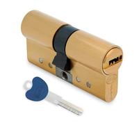 Amig - Serratura porta di sicurezza a cilindro | Realizzata in Ottone | Protezione Antitrapano e Antiurto | Opaco| Misura: 80 mm (40-40)
