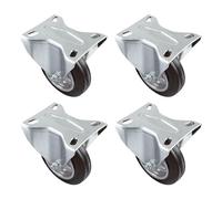 Amig - Set 4 Ruote Fisse | Ø 100 mm | Ruote per Spostare Mobili o Elettrodomestici | Peso Massimo 100 Kg | Per Spostare Mobili Pesanti | Cuscinetti a Rulli | Nucleo Metallico | Gomma Nera