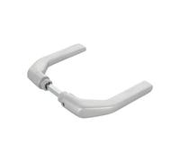 Amig - Set de Poignées de porte d'intérieur | Pognée Modèle 2113 | 130 x 61 mm | Élégant et Simple | Taille du carré 8 mm | Poignée Ergonomique | Aluminium Argenté