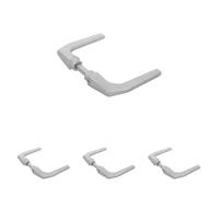 Amig - Set de Poignées de porte d'intérieur | Pognée Modèle 2114 | 104 x 56 mm | Élégant et Simple | Taille du carré 8 mm | Poignée Ergonomique | Aluminium Argenté (Confezione da 4)