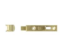 Amig - Set di 2 Catenacci da Applicare per Porte Mod. 368 - Chiavistello di Sicurezza per Chiusura Verticale - In Acciaio con Finitura Ottonata - Misure: 100 x 15 mm
