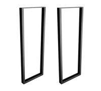 Amig - Set di 2 gambe per tavoli da ingresso | Set di gambe per tavolo in stile industriale | Materiale: Acciaio | Dimensioni: 800 x 300 x 40 mm | Finitura nero opaco