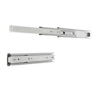 Amig - Set di 2 guide scorrevoli metalliche mod. 35 in acciaio zincato per cassetti di mobili, cassetti o armadi, estrazione totale, Resistenza di carico: 30 kg/paio, Dimensioni: 550 x 45 mm