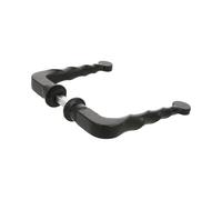 Amig - Set di 2 Maniglie Decorative per Cancelli, Recinzioni o Porte da Giardino Mod. 101SP - Rosetta Ø19 mm - Impugnatura 114 mm - Quadrello 8 mm - Tipo Forgiato - In Zamak con Finitura Nera