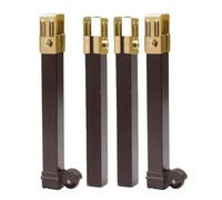 Amig mobili 14-15 Confezione da 4 Rete Modello 14 e 15, Senza 2 Gambe con Ruote, Metallo, Nero, 270 x 30 x 30 mm