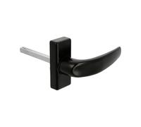 Amig - Set di 4 Maniglie Rosetta per Porte - Mod. DELTA - 121 x 72 mm - Quadrello da 8 mm - Design Elegante e Semplice - Impugnatura Ergonomica - Alluminio Nero