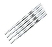 Amig Set di 8 guide scorrevoli metalliche mod.25 in acciaio zincato per cassetti di mobili, cassetti o armadi, rimozione parziale, Resistenza di carico: 15 kg/coppia, Misure: 406 x 17 mm